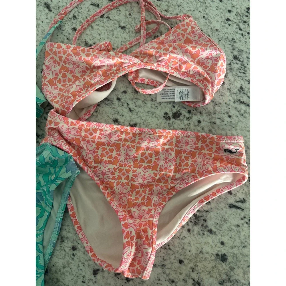 Vineyard Vines 2pc Girls Bikini swimsuit S 7/8 lot of‎ 2